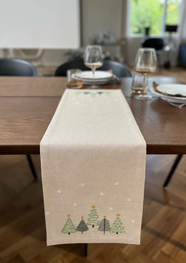 Pomp Stitch - Juleløber - Grøn 2030-1