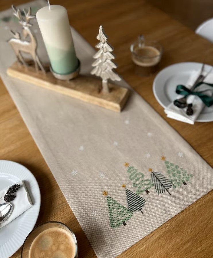 Pomp Stitch - Juleløber - Grøn 2030-1