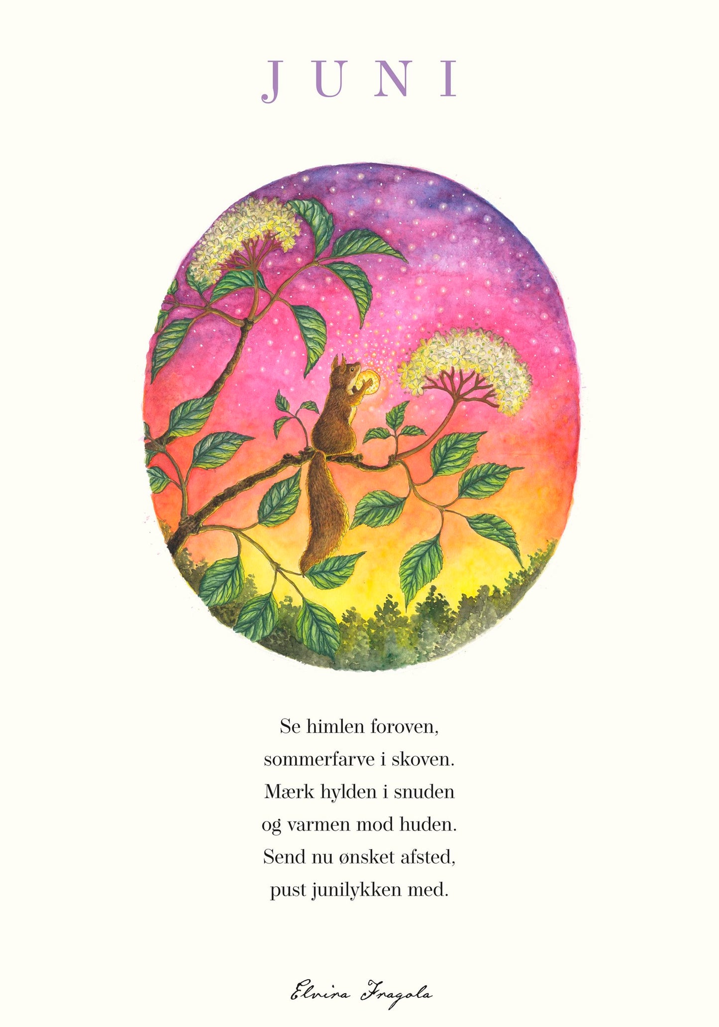 Juni – Året plakat – Elvira Fragola