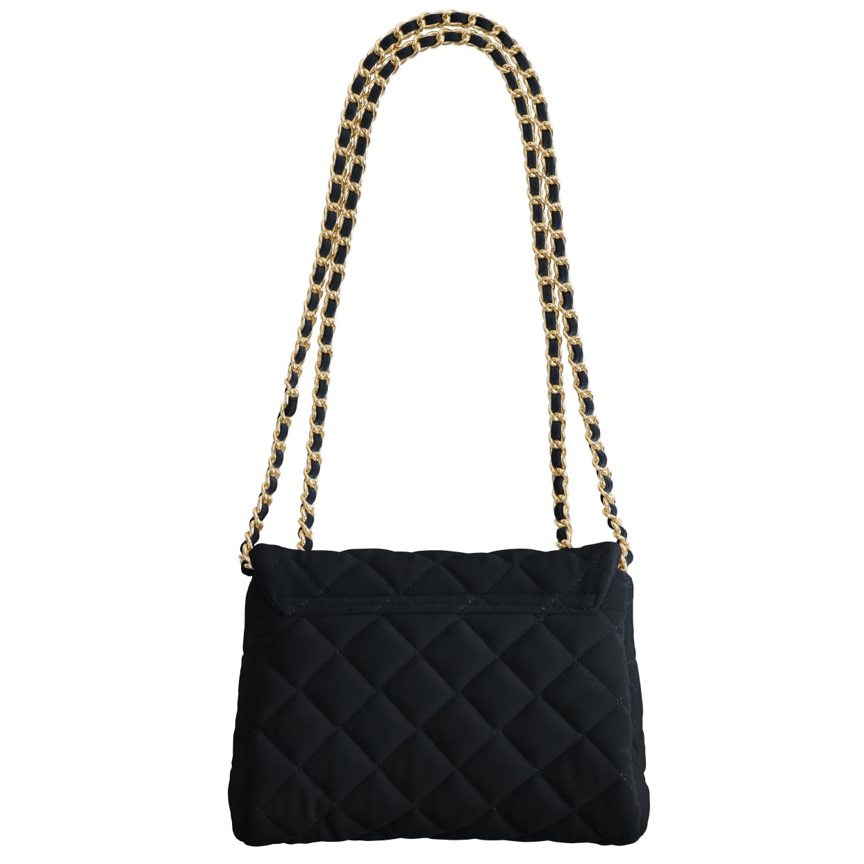 Medium velvet bag – Black