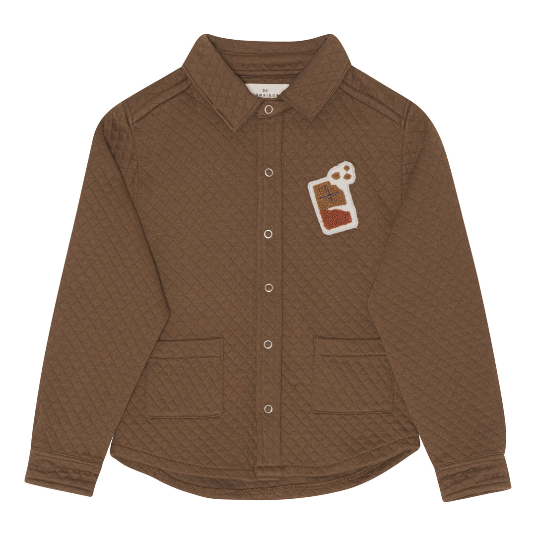 Monsieur Mini - Quiltet shirt chocolate