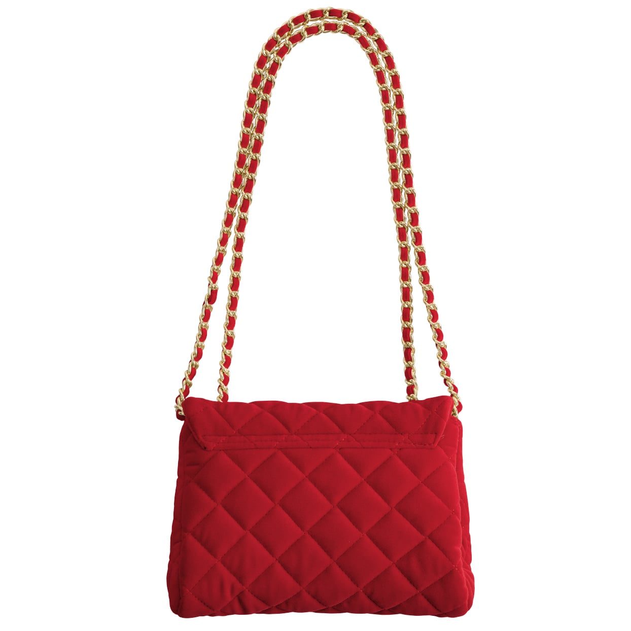 Medium velvet bag – Scarlet red